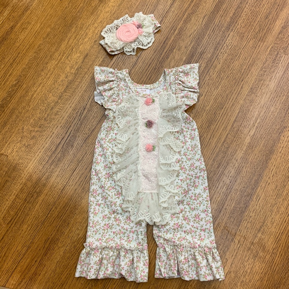 Floral Romper and Headband